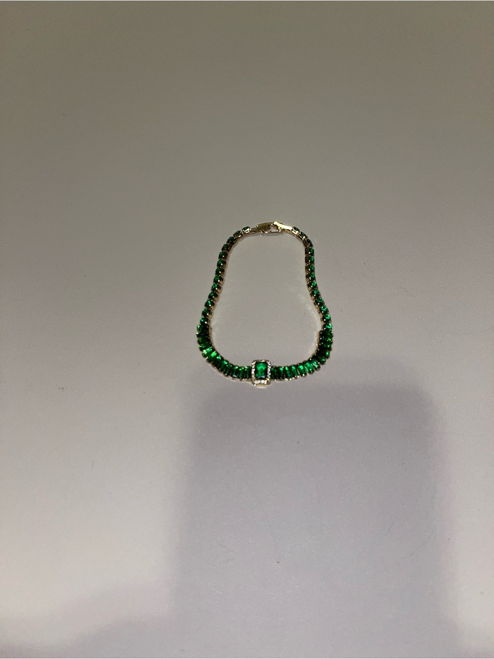Emerald Green Tennis Bracelet - Women Jewelry (18K Real gold electroplated)